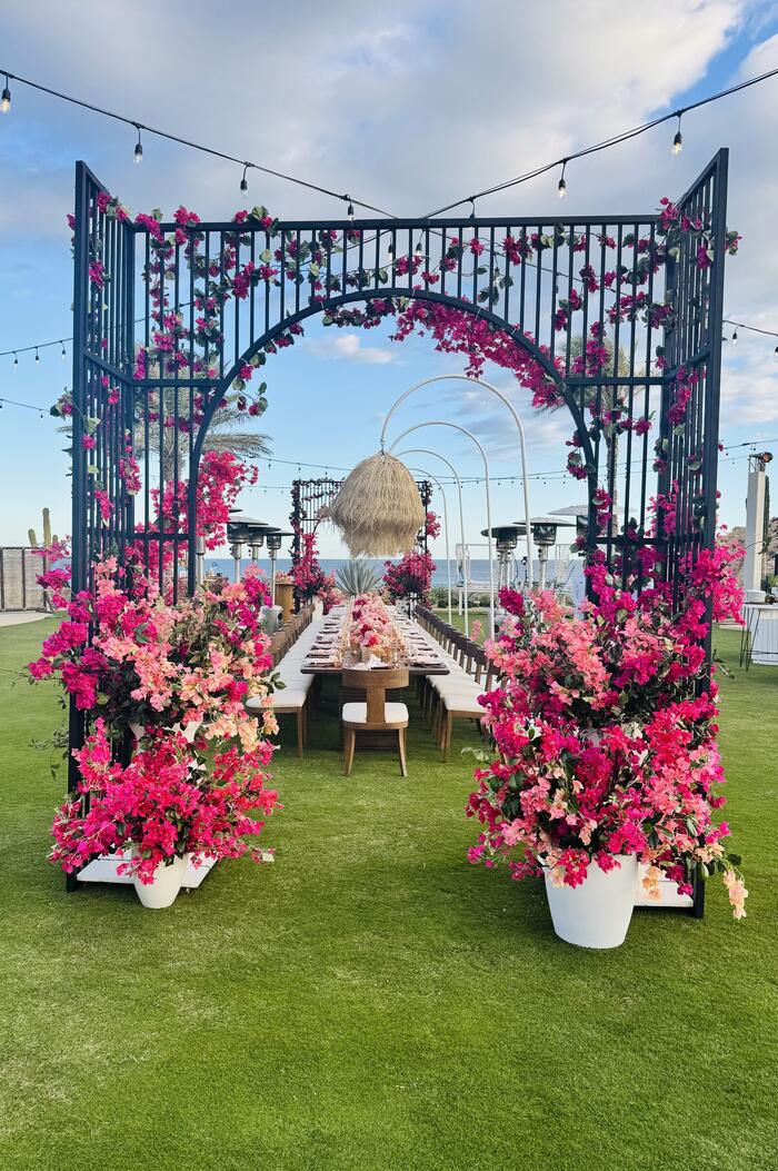 Destination wedding reception